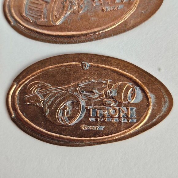 Tron Legacy lot of 3 Pressed Pennies Disneyland Sam Light Cycle Runner Retired - Picture 3 of 6